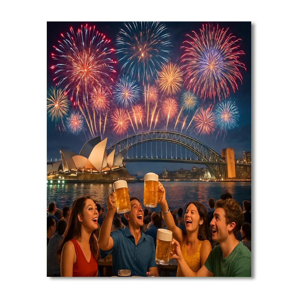 New Year's Eve Celebration - Sydney Paint By Numbers Kits