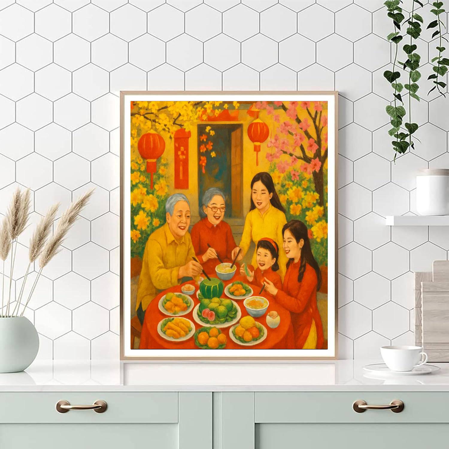 Tét Nguyên Đán - Vietnam Painting Number Kit