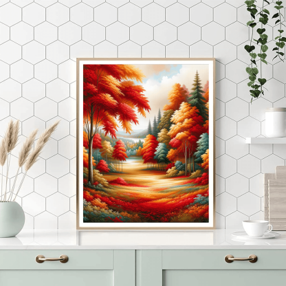 Charming Autumn Forest Paint By Numbers