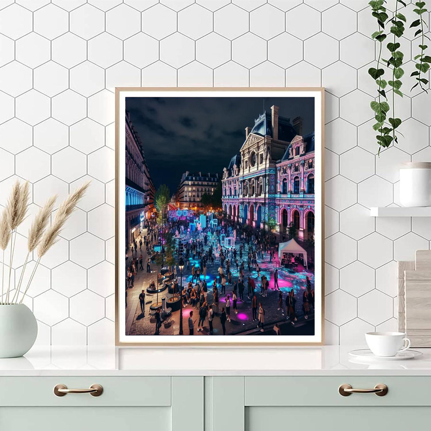 La Nuit Blanche - Paris DIY Paint By Numbers