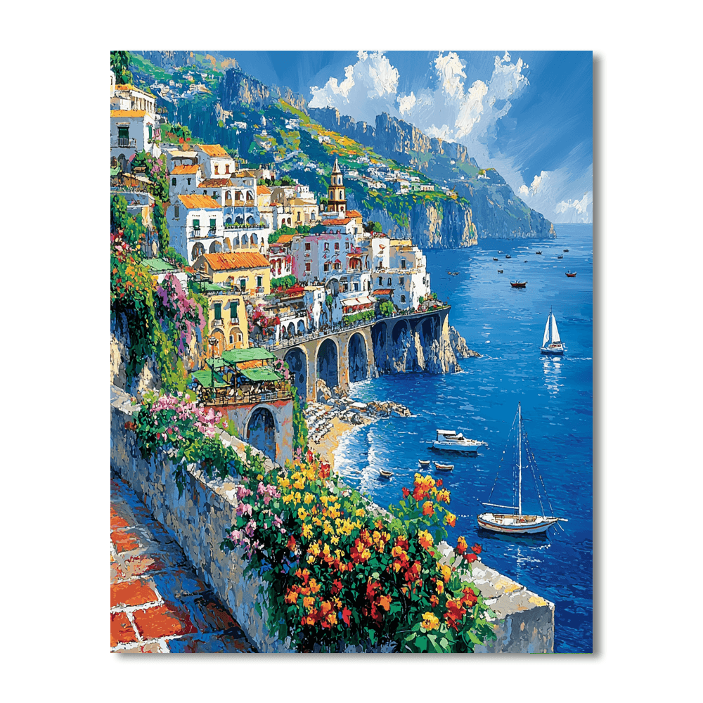 The Amalfi Coast - Campania Paint By Numbers Kits