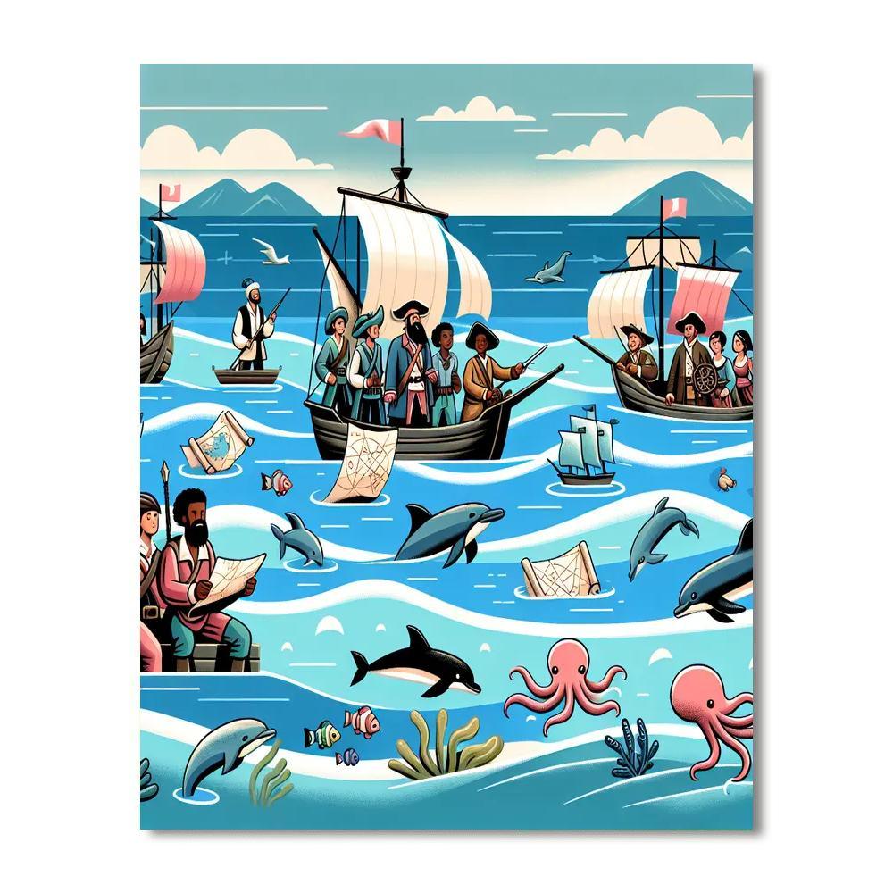 Ocean Treasure Odyssey Paint By Numbers Kits