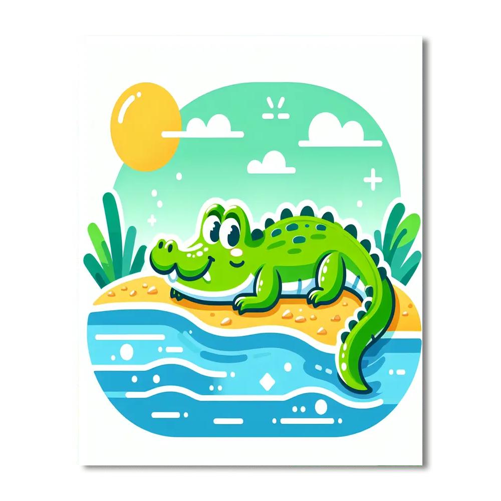 Cuddly Crocodile Numbered Painting Kits