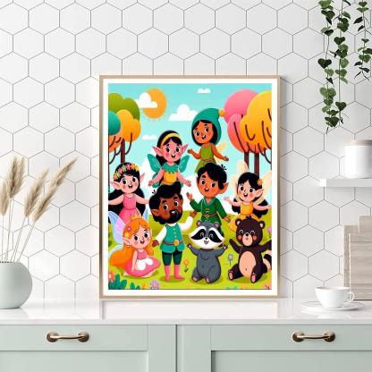 Fun Fairytale Forest Paint By Numbers Art