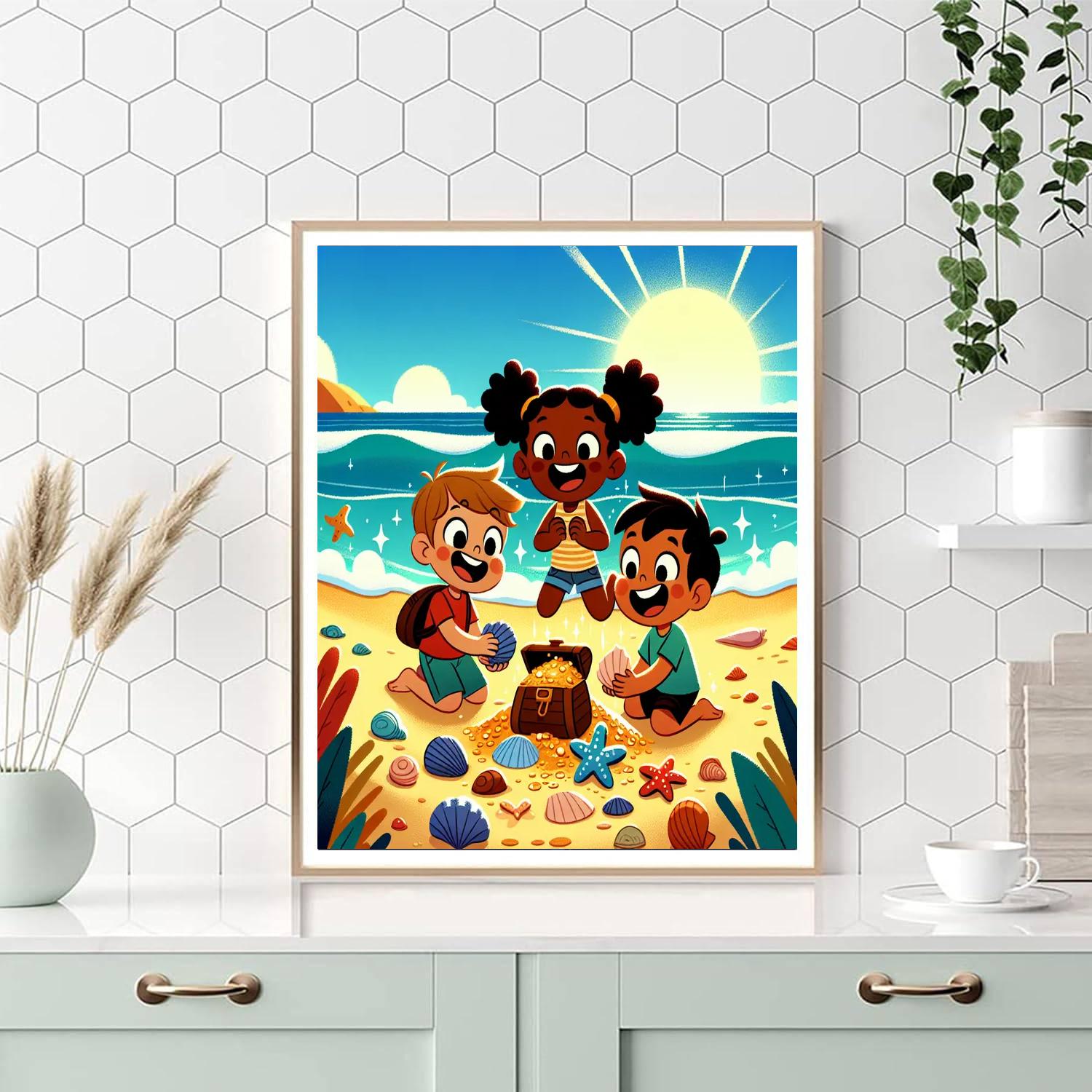 Beach Treasure Discovery Numbered Painting Kits