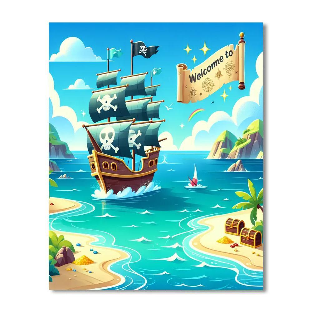 Pirate Adventure Bay Numbered Painting Kits