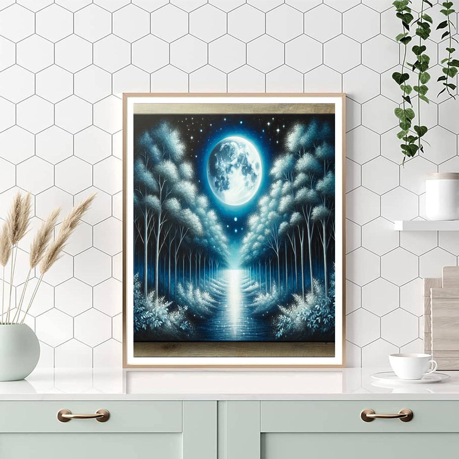 Ethereal Moonlit Pathway Numbered Painting Kits