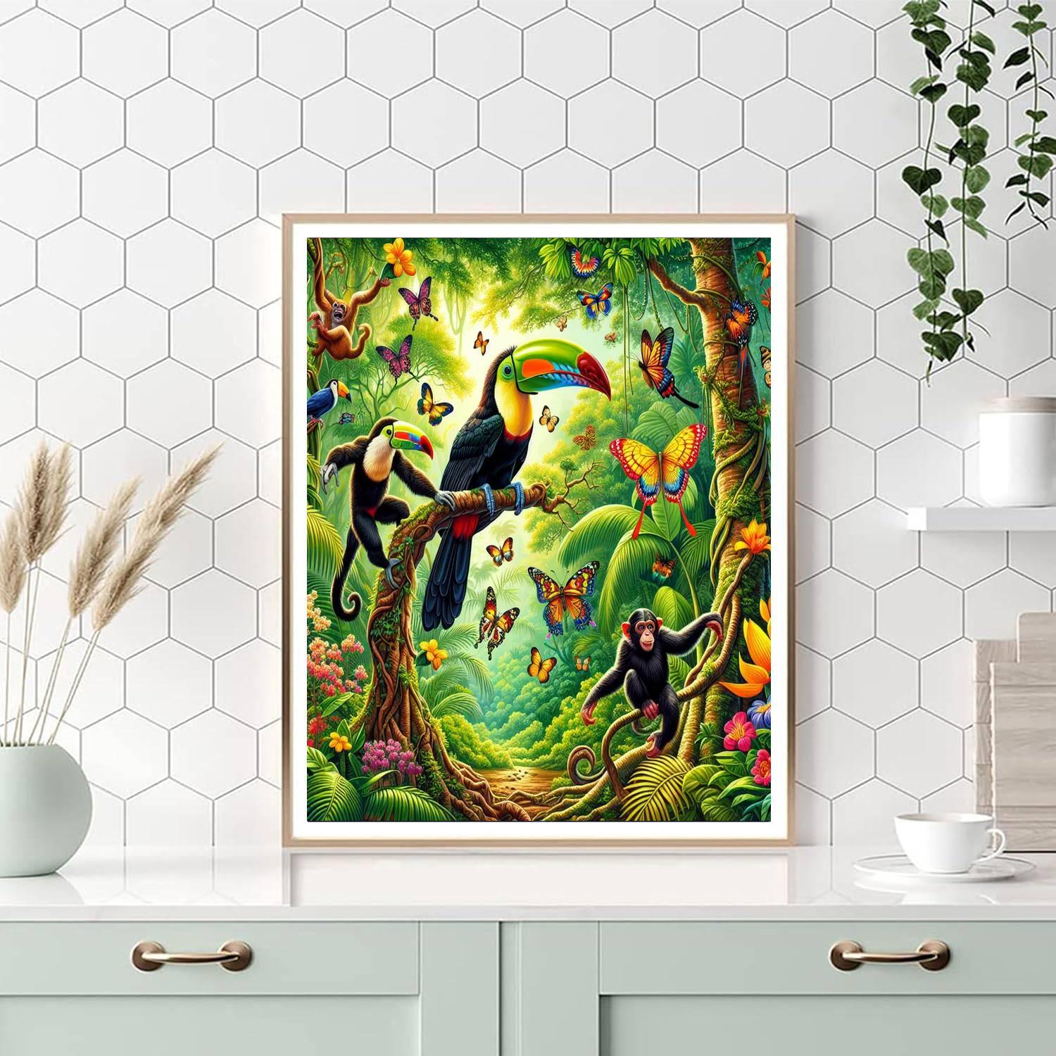 Vivid Jungle Expedition Paint By Numbers Kits