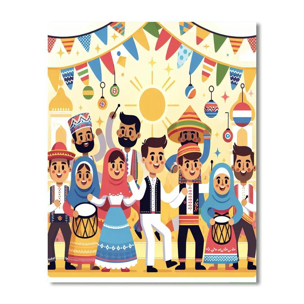 Cultural Carnival Paint By Numbers Art