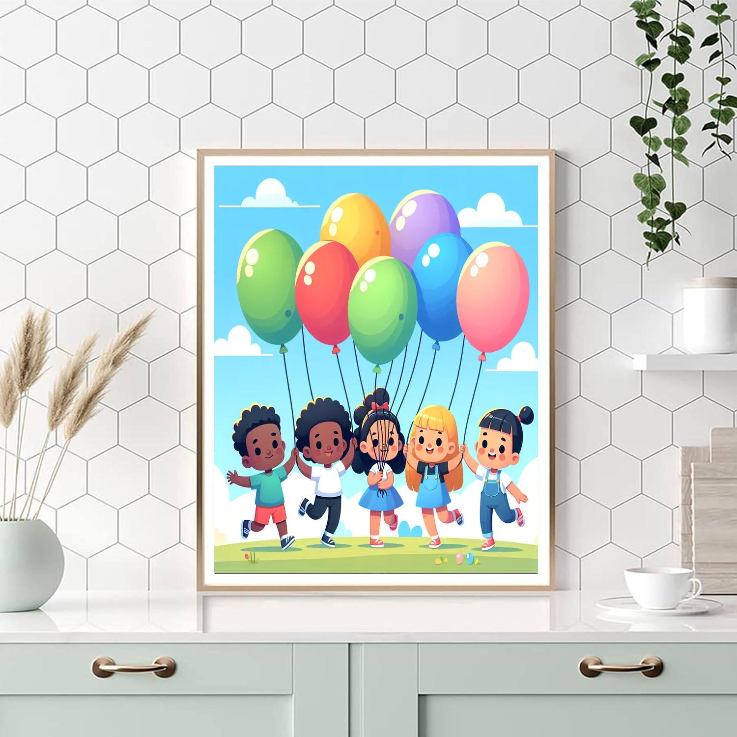 Bouncing Balloon Bonanza Numbered Painting Kits