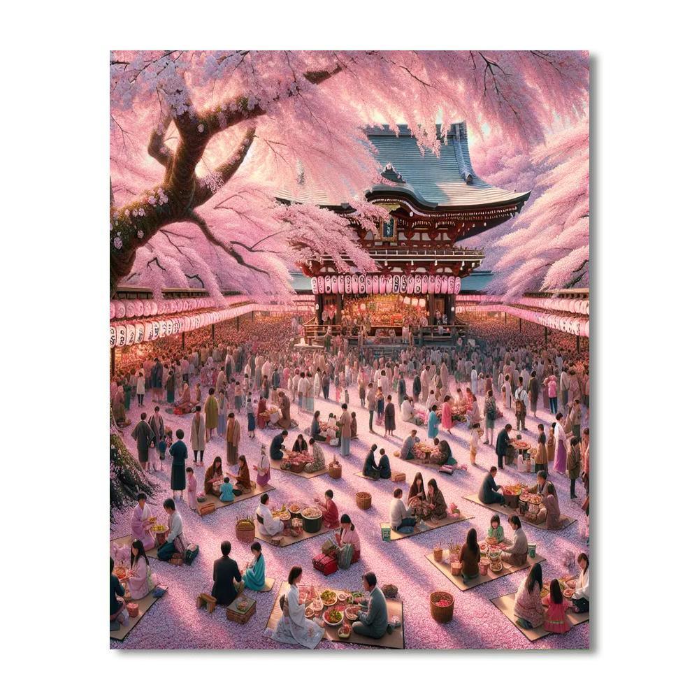 The International Cherry Blossom Festival - Japan Painting By Numbers Kit