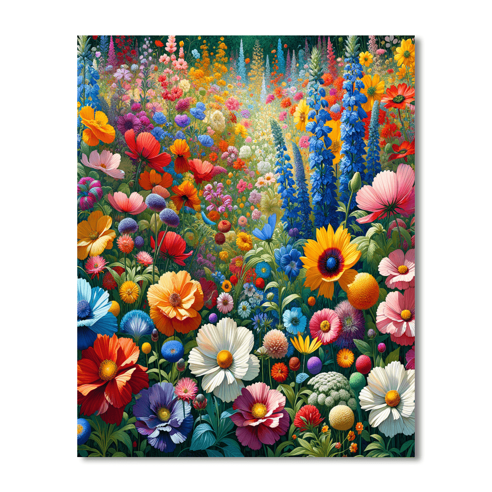 Vibrant Wildflower Garden Paint By Color