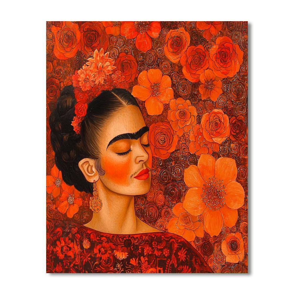 Frida Kahlo Inspired Embers Of Resilience  Paint By Numbers Art