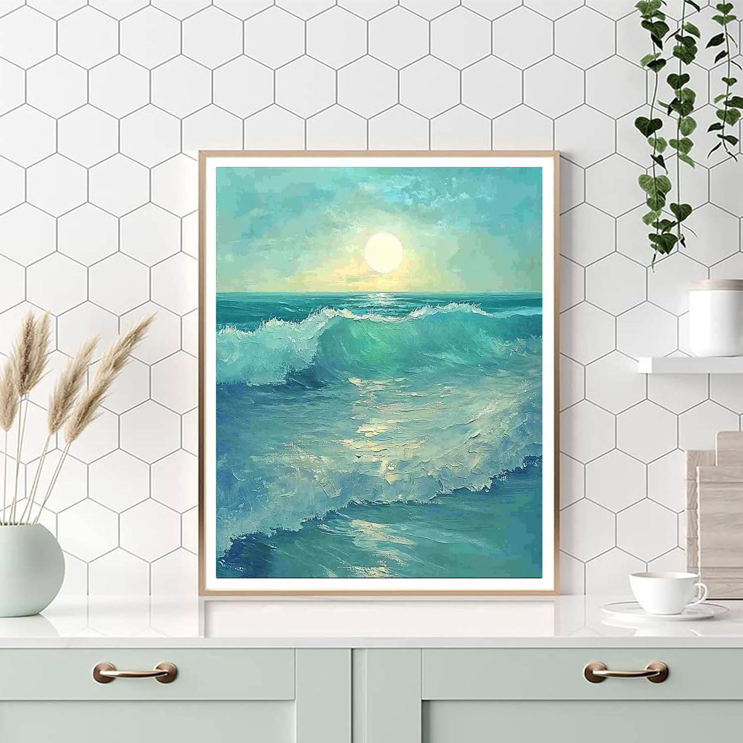 Frida Kahlo Inspired Waves Of Solitude  Paint By Numbers Art