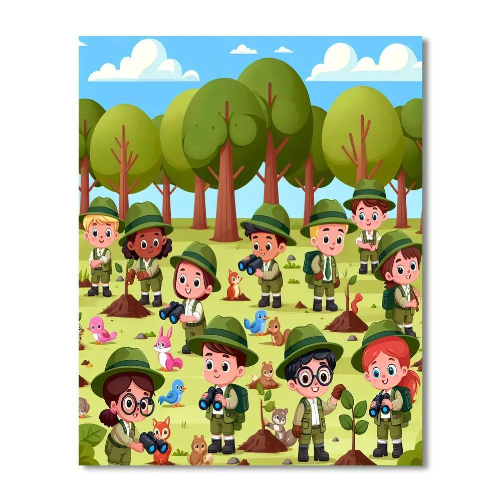 Eco Forest Rangers Paint By Numbers