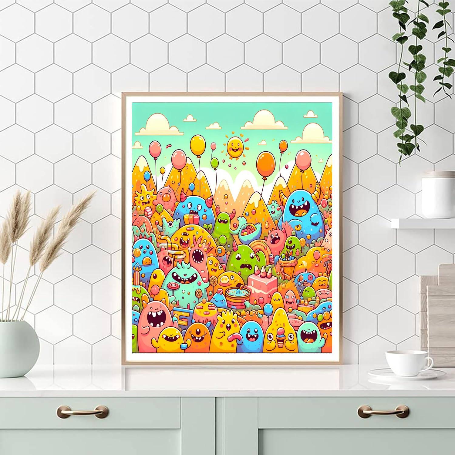 Friendly Monster Encounter Paint By Color