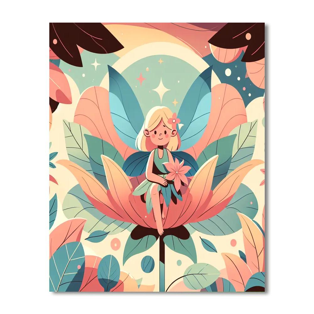 Floating Fairy Flower Numbered Painting Kits