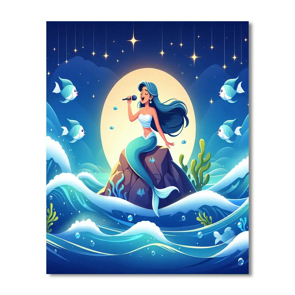 Ocean's Magical Sirens Number Painting
