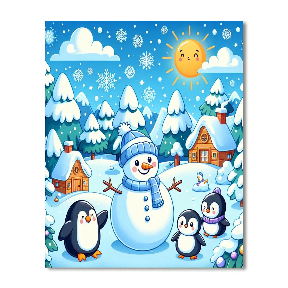 Exploring The Winter Wonderland Painting Number Kit