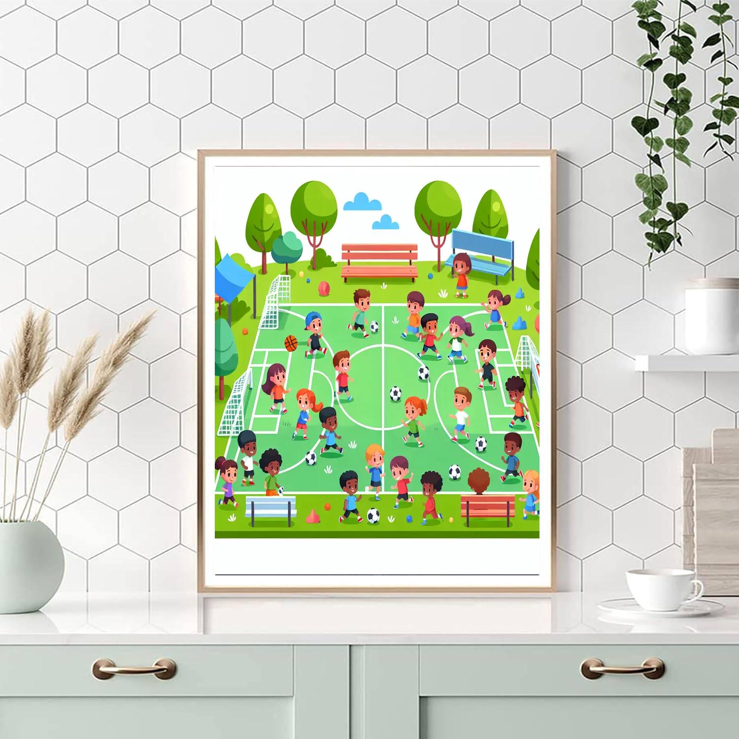 Vibrant Sports Day Paint By Numbers Kits