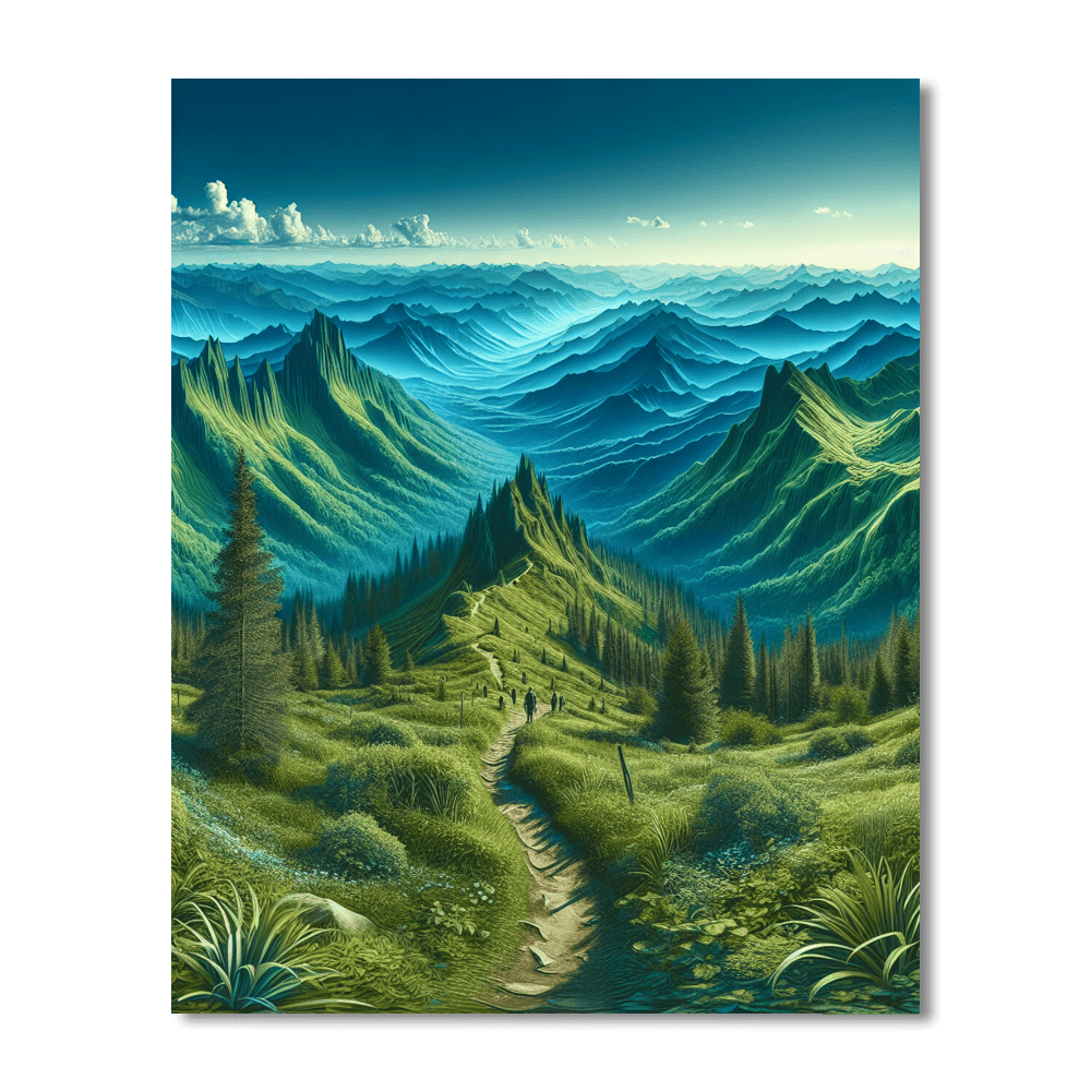 Inspiring Mountain Trail Paint By Numbers