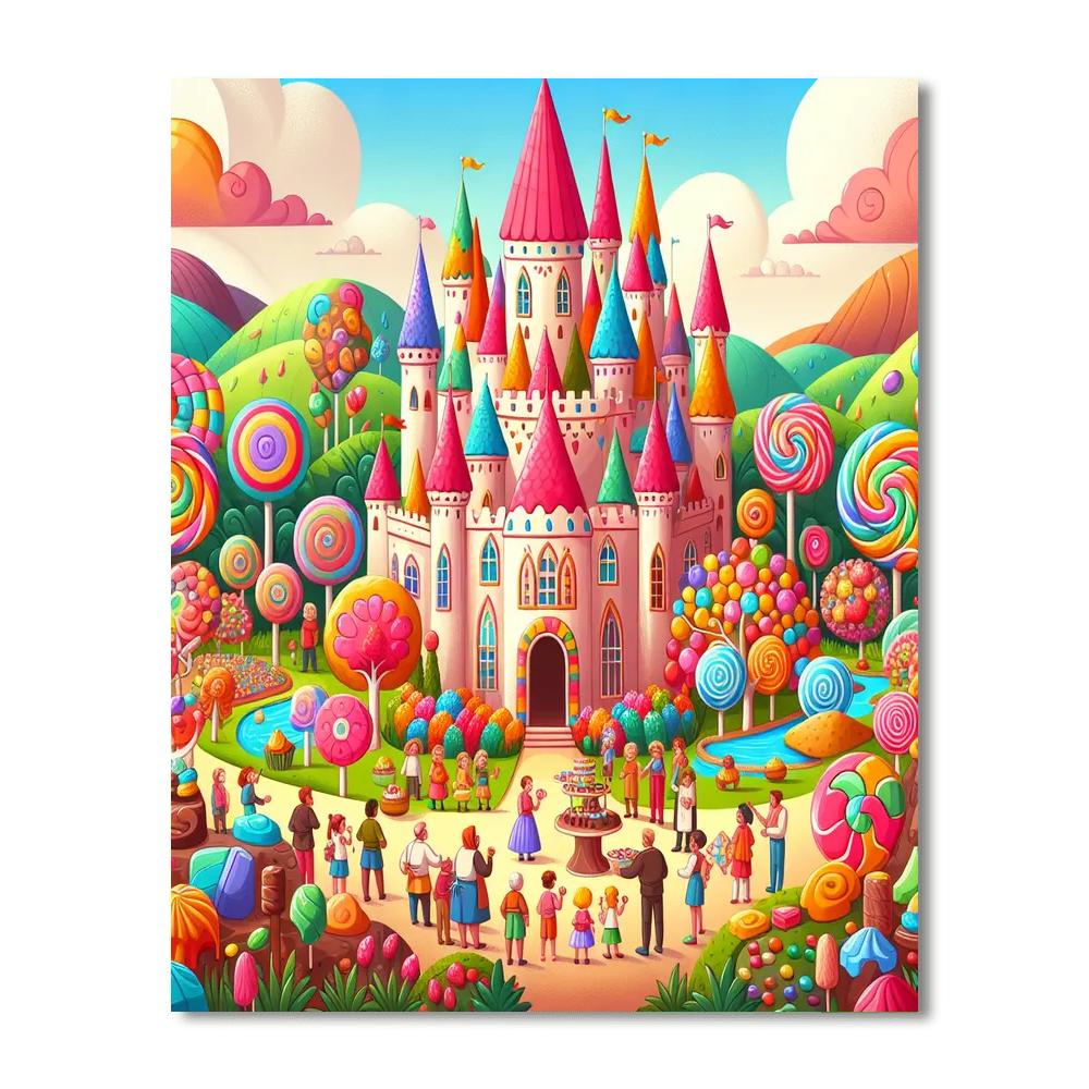 Journey To Candy Castle Number Painting