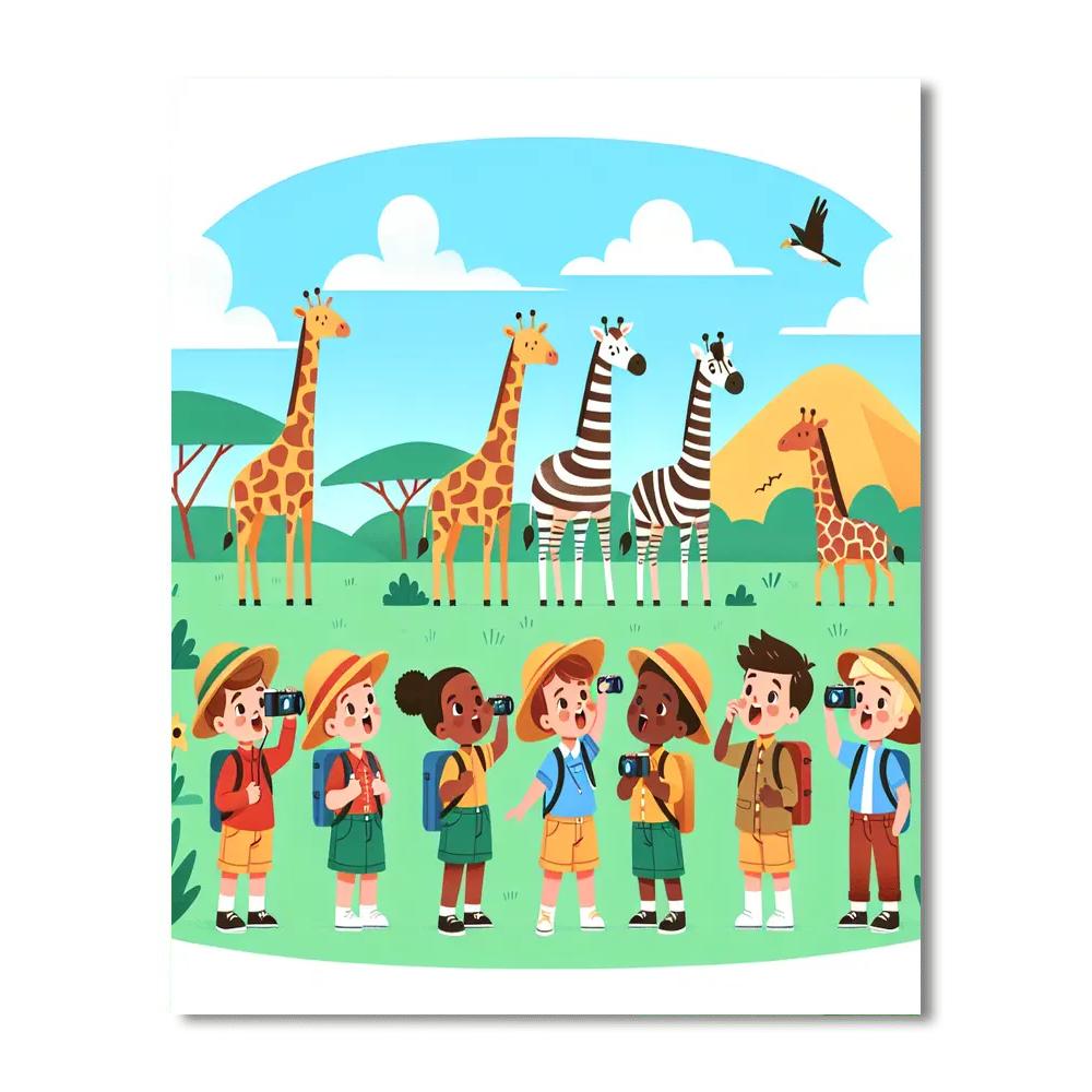 Sunshine Safari Expedition Painting By Numbers Kit
