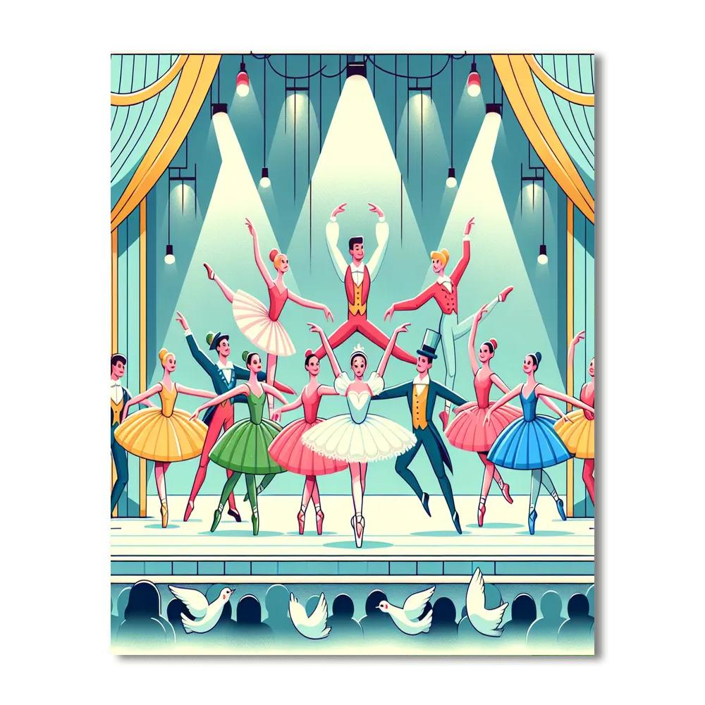 Ballet School Performance Painting Number Kit