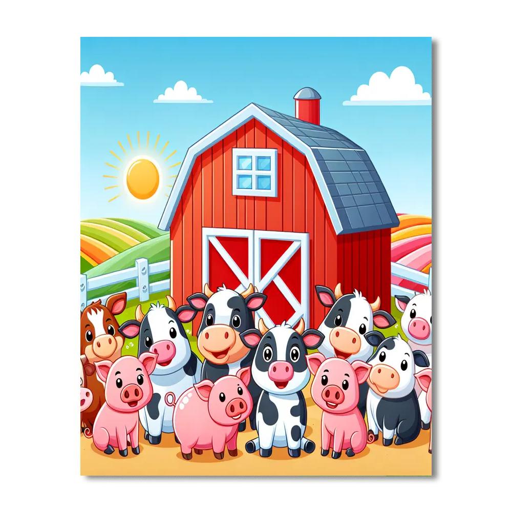 Friendly Farmyard Festival Paint By Numbers