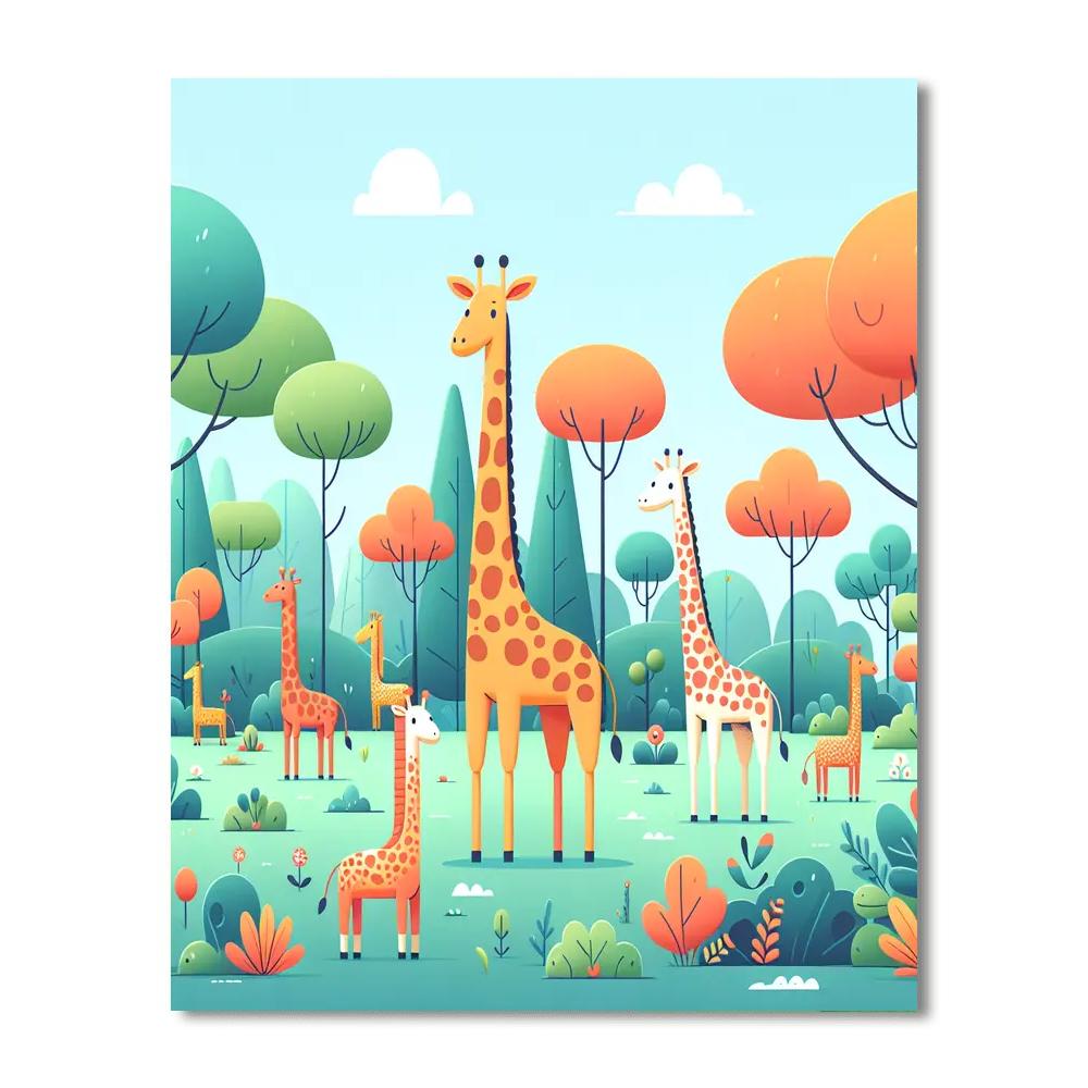 Gentle Giraffe's Glade Paint By Numbers