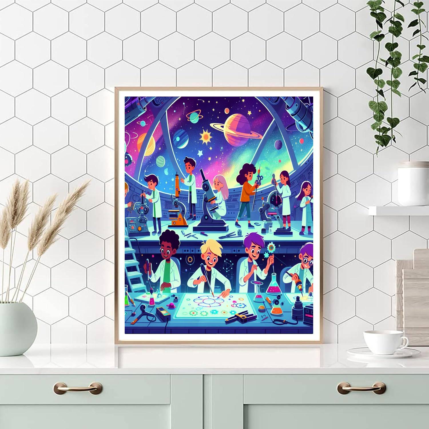 Cosmic Crafting Cruise Painting By Numbers Kit