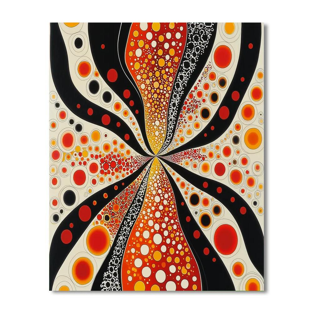 Yayoi Kusama Inspired Whispers Of Infinity  DIY Paint By Numbers
