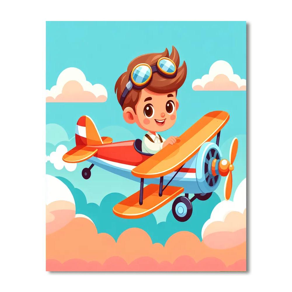 Adventurous Aviator Flight Numbered Painting Kits