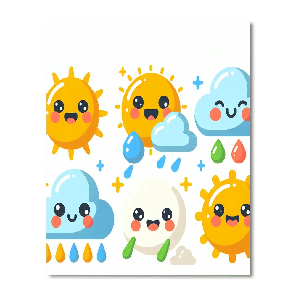 Happy Weather Friends Painting By Numbers Kit