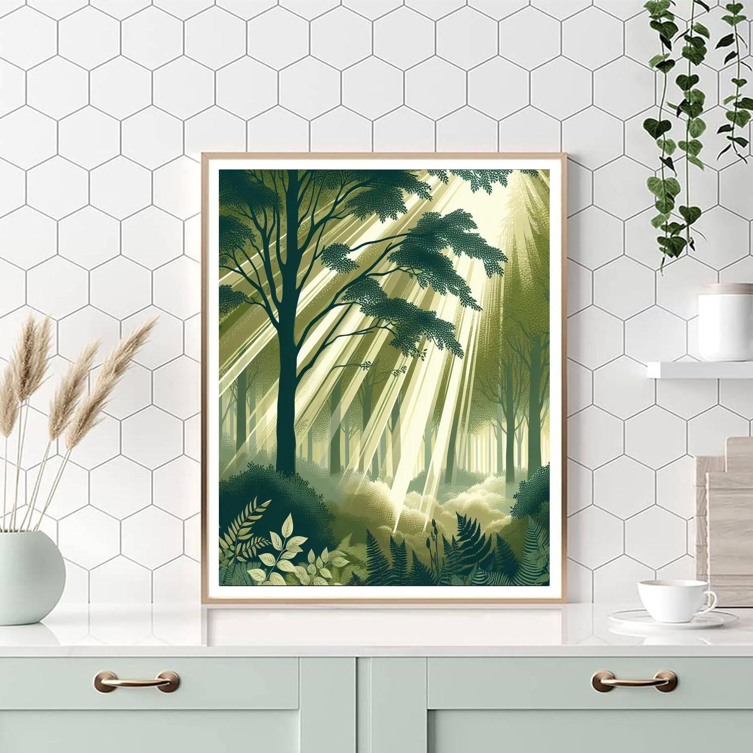 Ethereal Forest Canopy Paint By Numbers Art