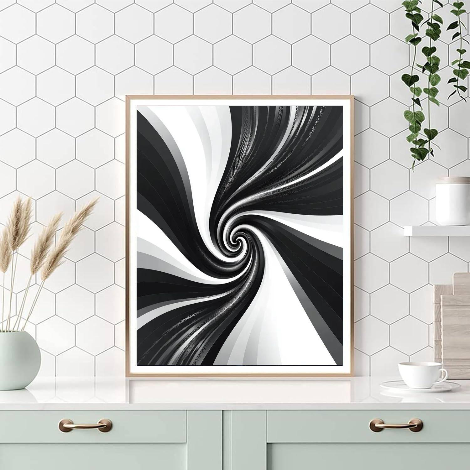 M.C. Escher Inspired Infinite Weave  Number Painting