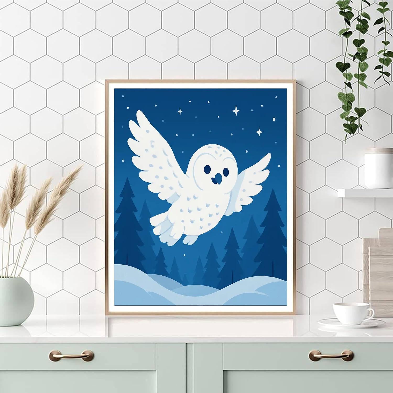 Adventures Of A Snowy Owl Painting By Numbers Kit