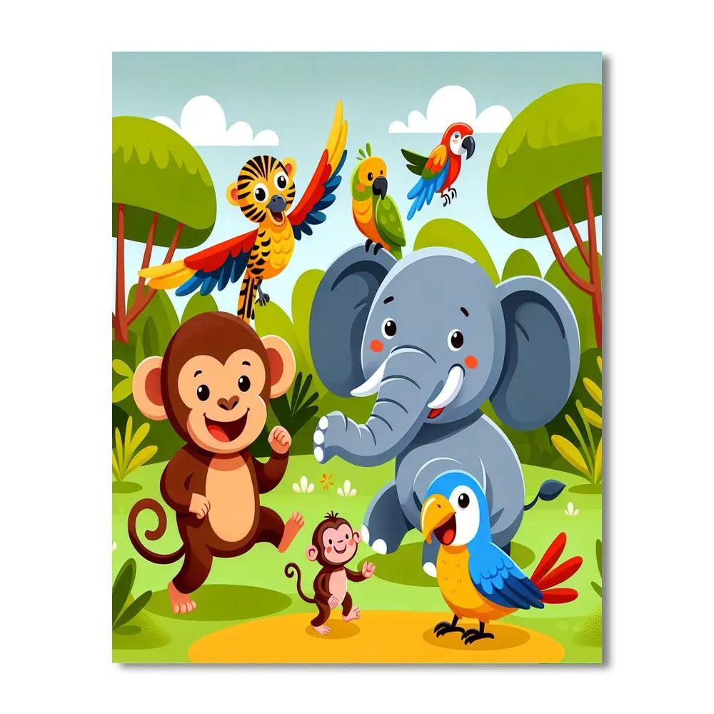 Imaginative Jungle Friends DIY Paint By Numbers