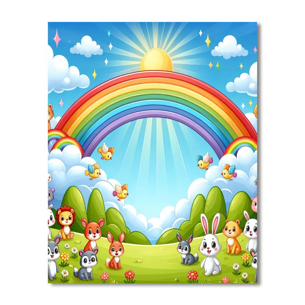 Sunny Rainbow Bridge Numbered Painting Kits
