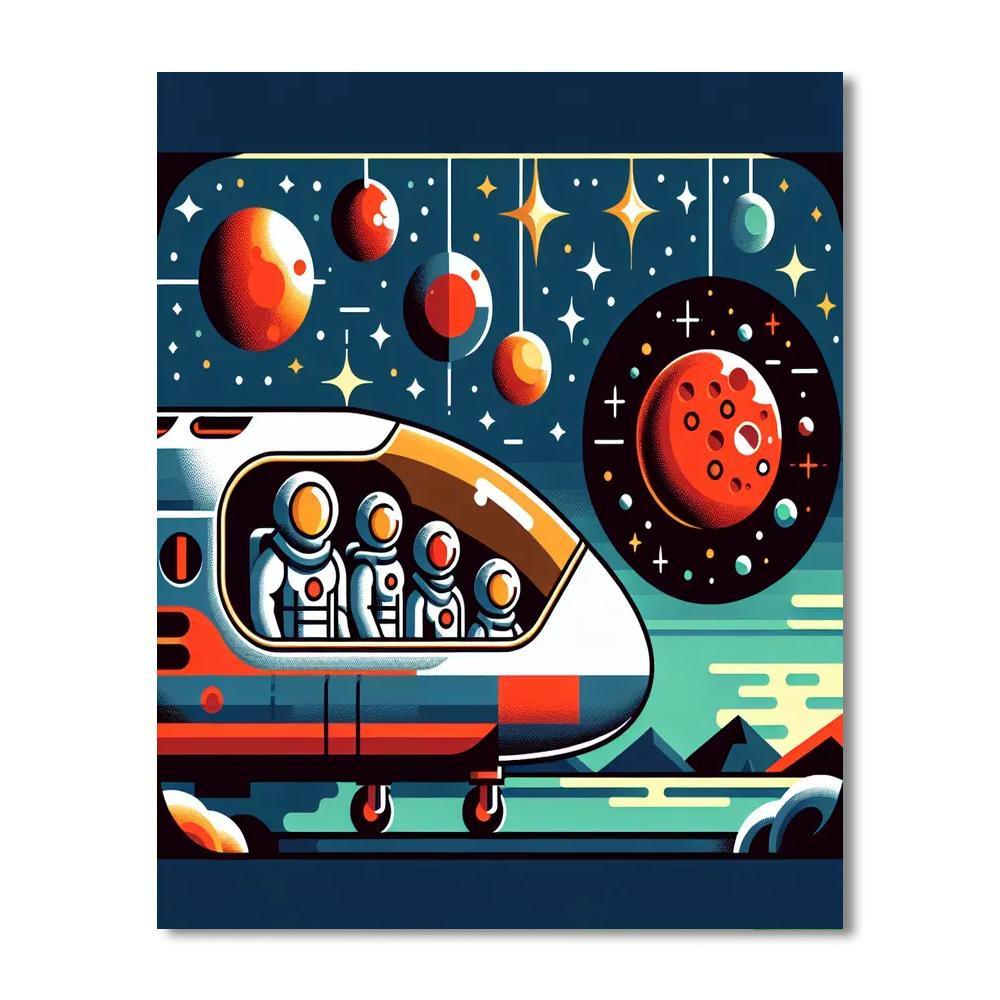 Space Voyage To Mars Paint By Color