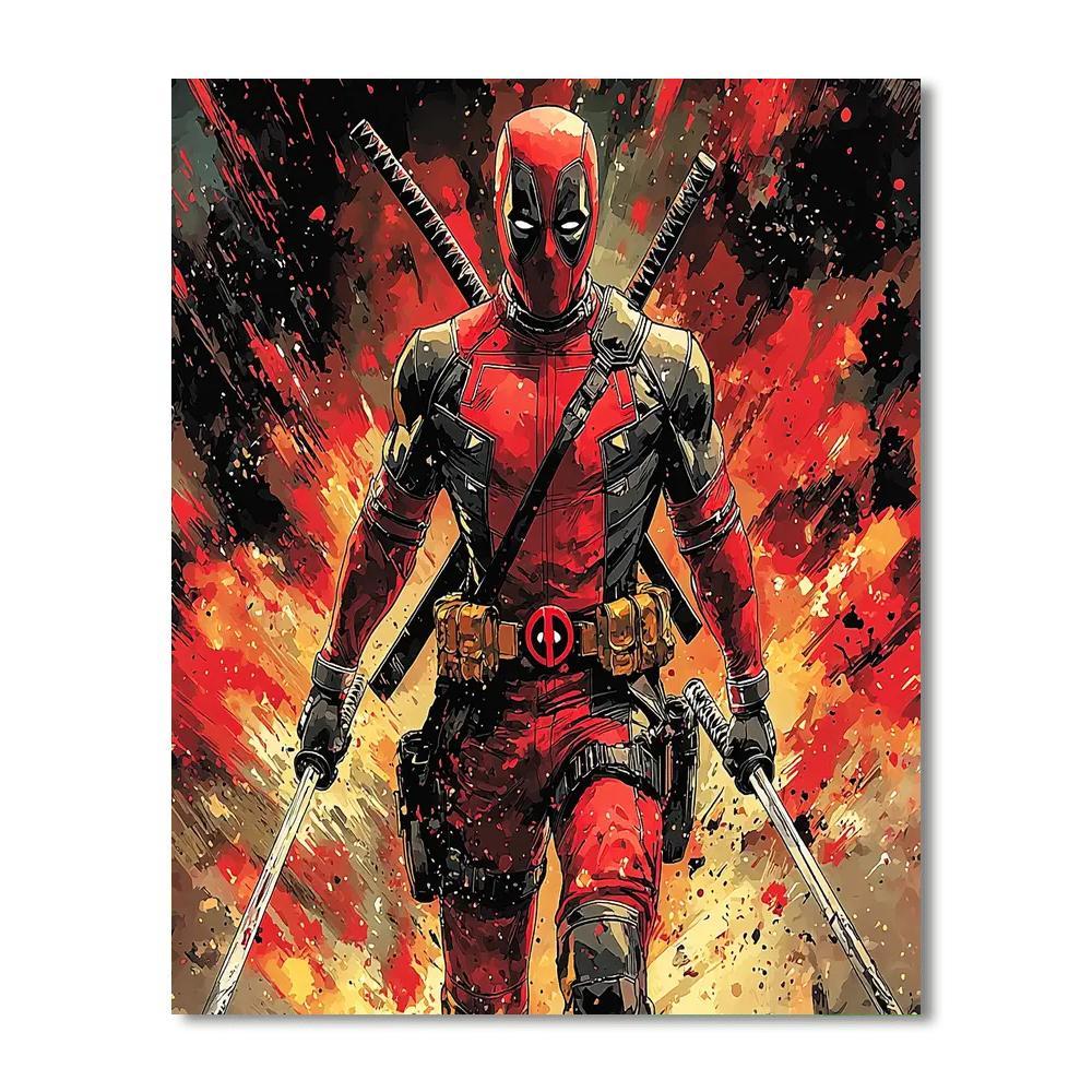 Ryan Reynolds: The Charismatic Antics Of Deadpool Painting Number Kit