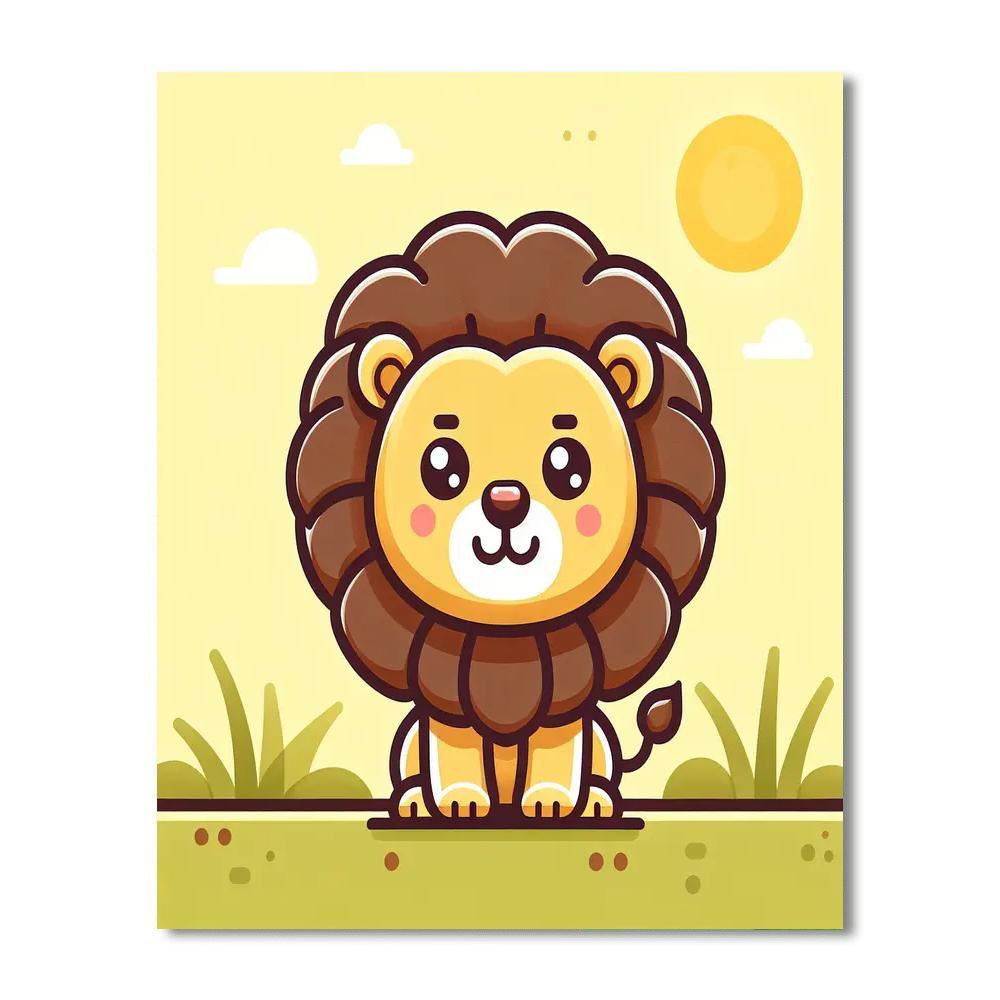 Lively Lion Friends Numbered Painting Kits
