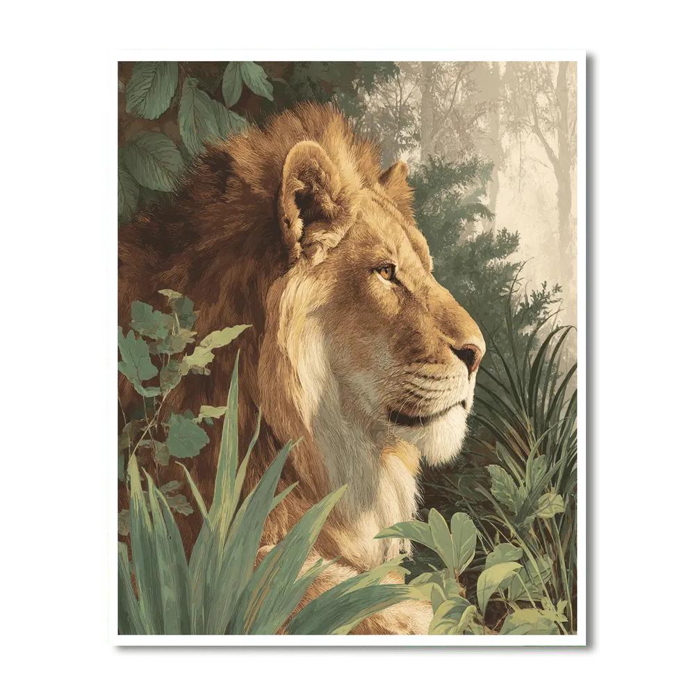 John James Audubon Inspired The Majestic Lion  Paint By Number