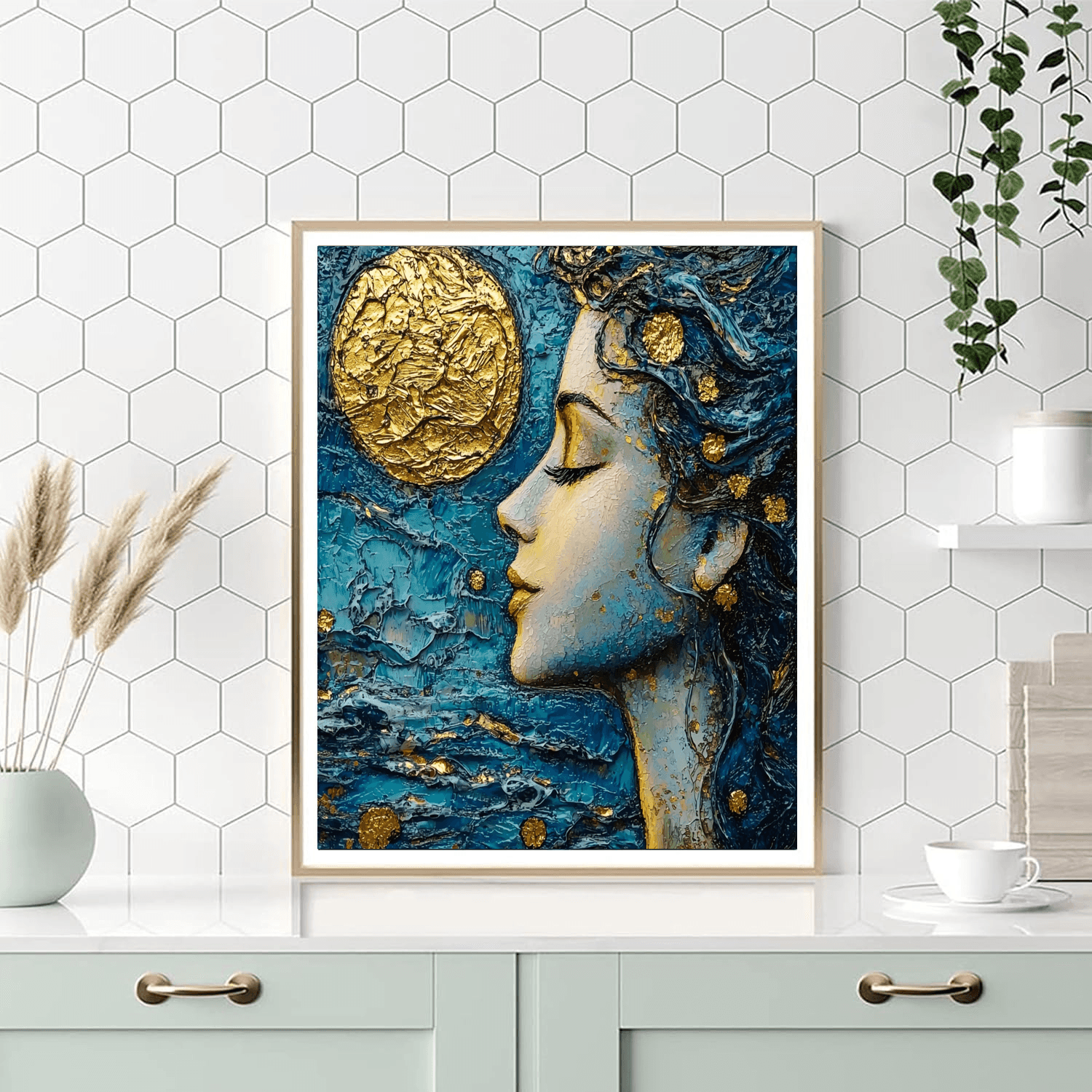 Gustav Klimt Inspired Aqua Mystique  Paint By Numbers Kits