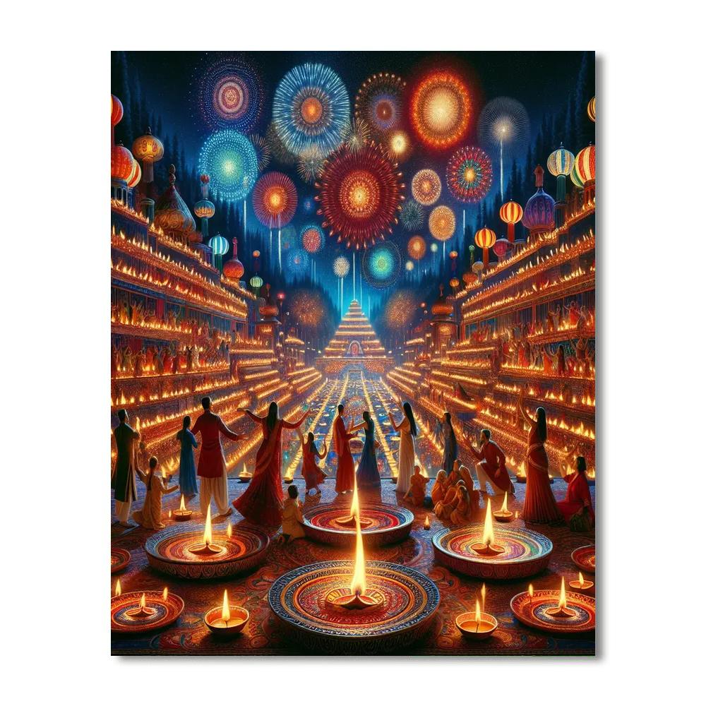 Diwali - United States Number Painting