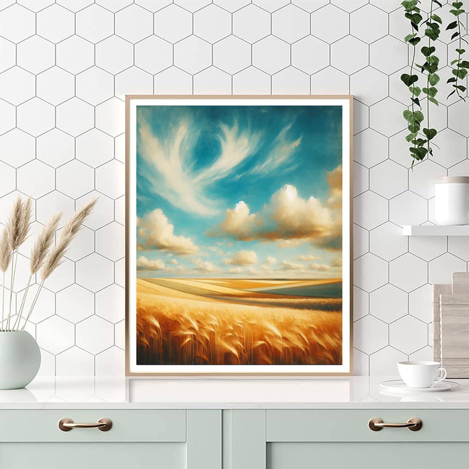 Golden Field Serenity Paint By Number