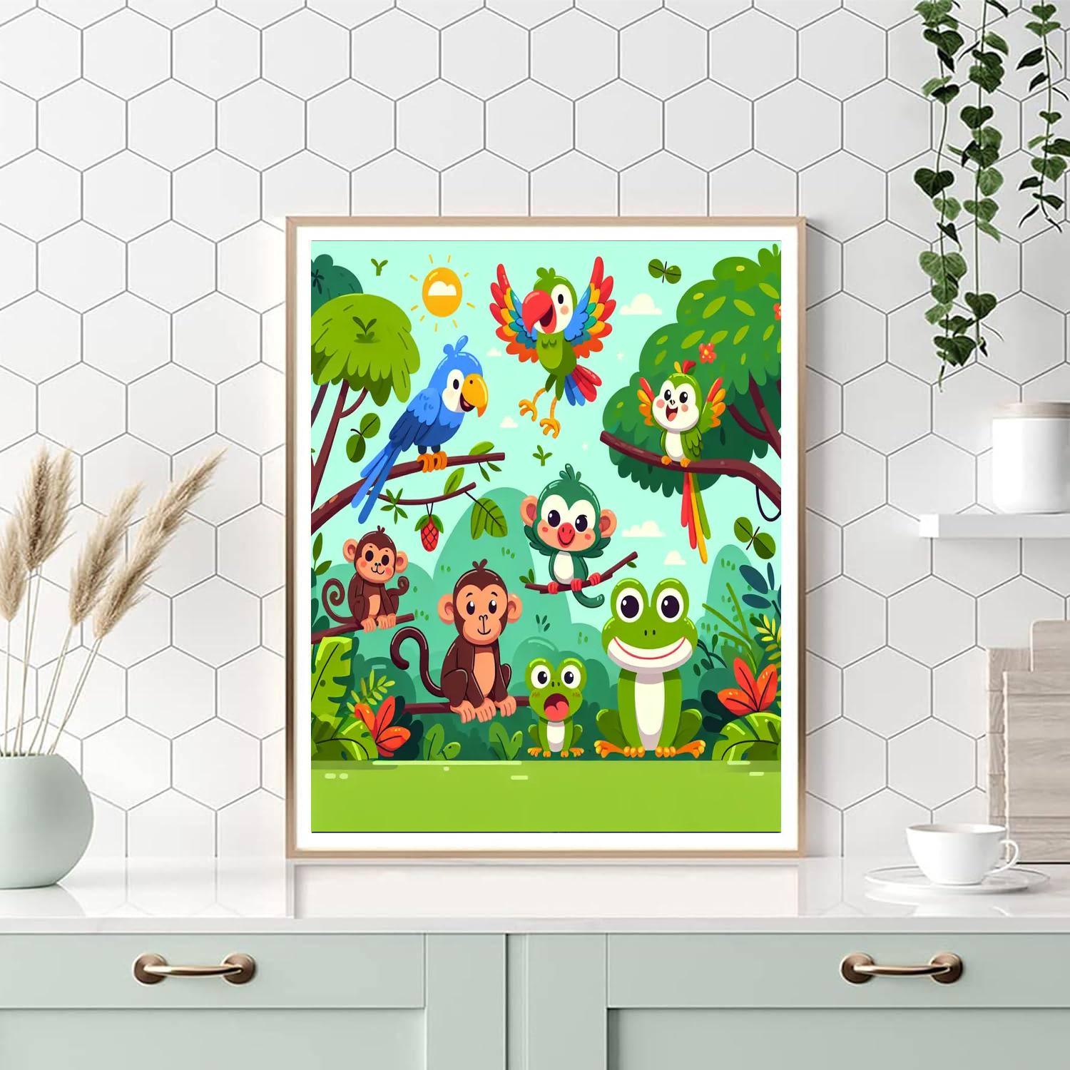 Jungle Joy Painting Number Kit