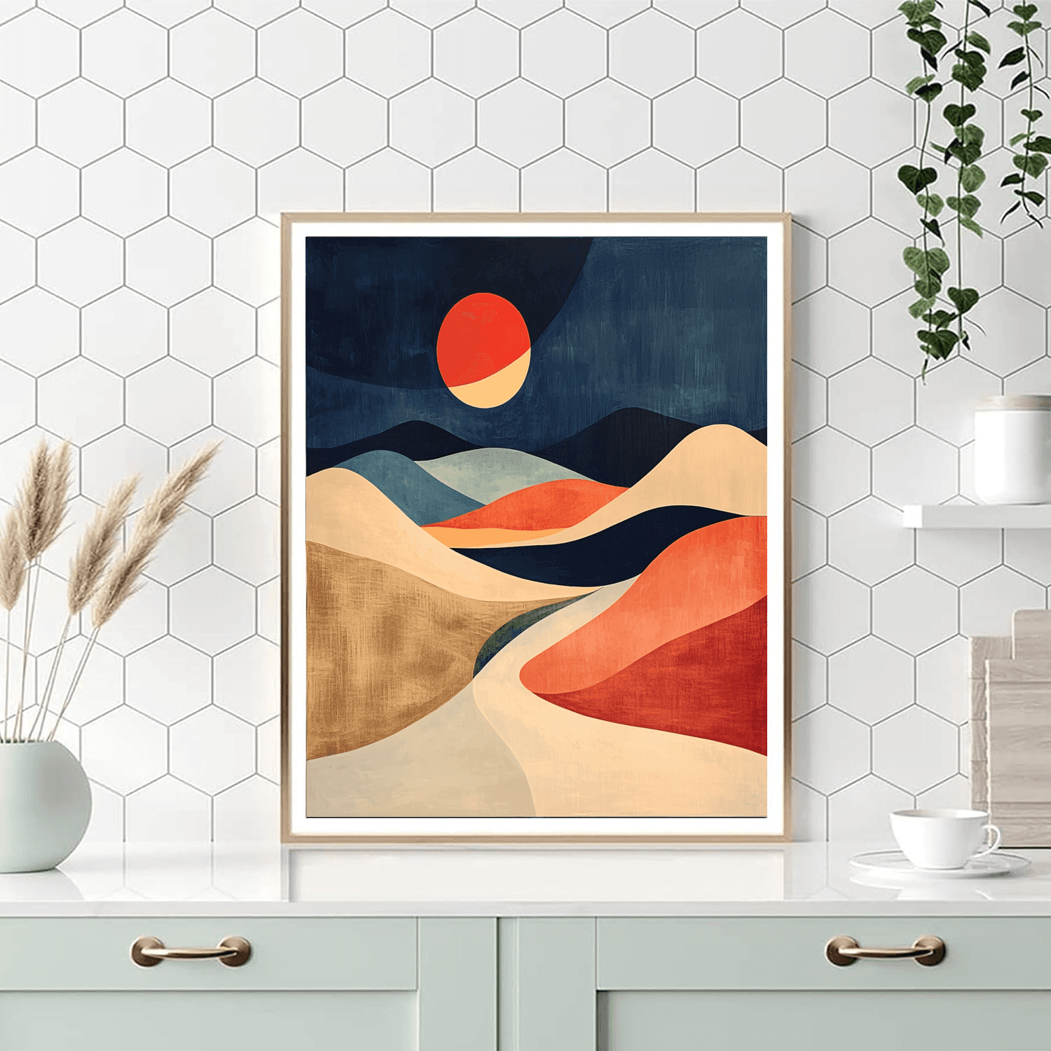 Wassily Kandinsky Inspired Abstract Desert Mirage  Paint By Color
