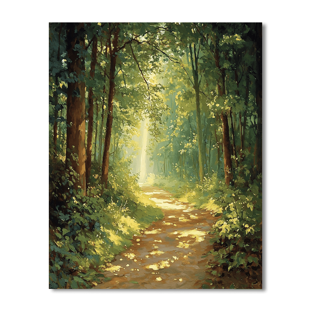 Claude Monet Inspired Mystic Forest Path  Paint By Number