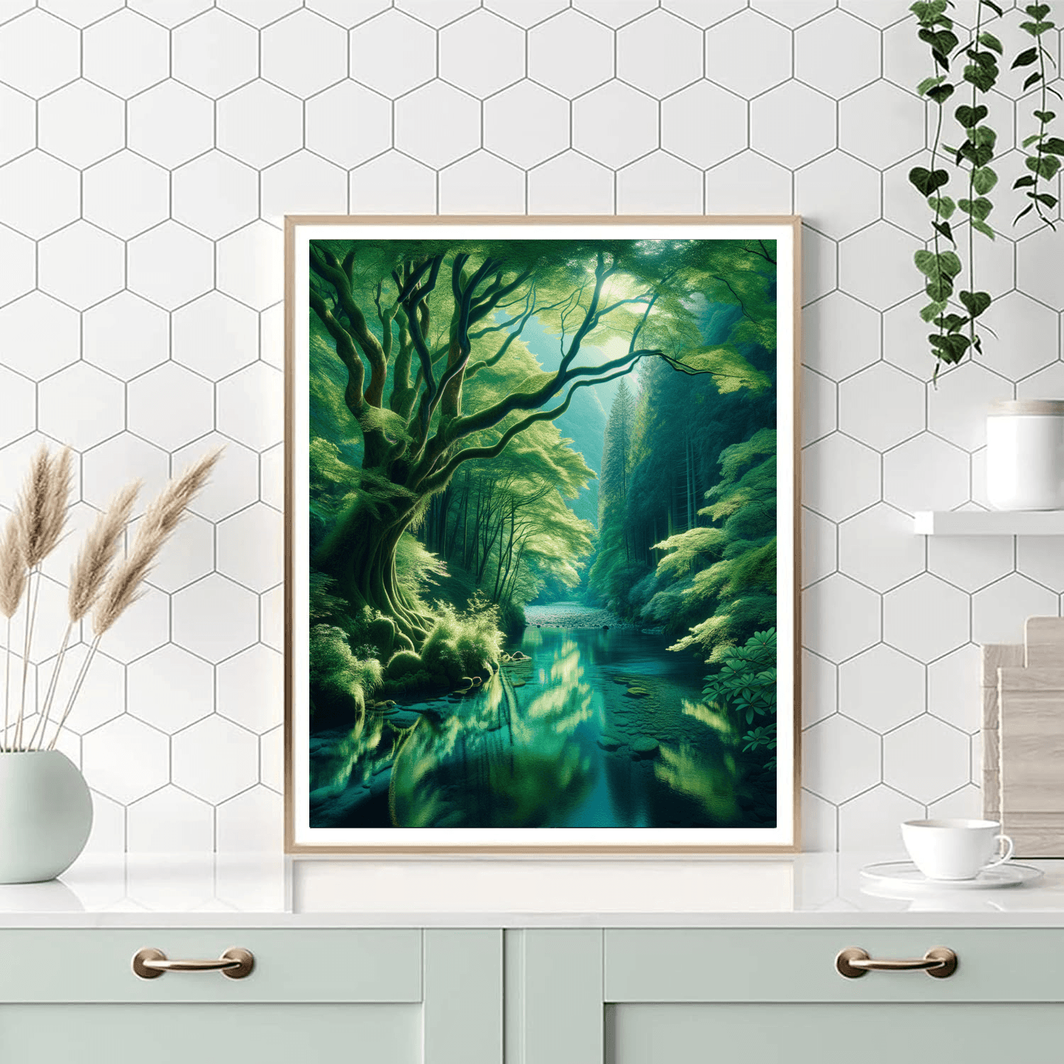 Gentle Mountain Stream DIY Paint By Numbers